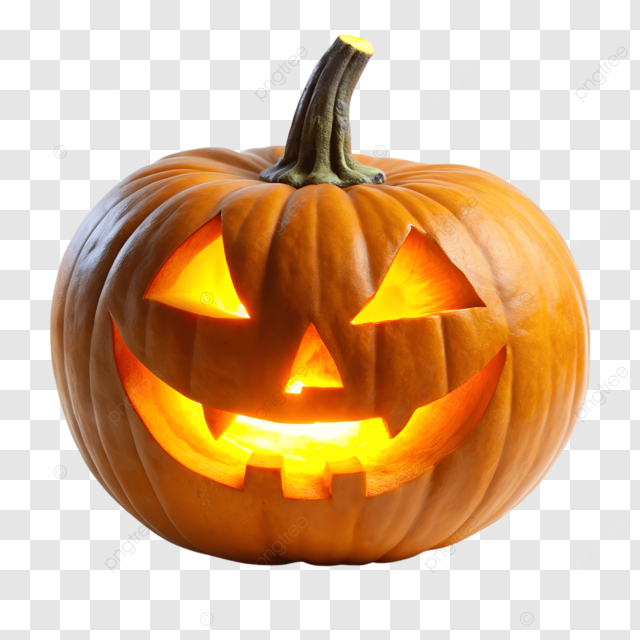 A Halloween Pumpkin With Carved Face On Transparent Background, Halloween Pumpkin, Halloween, Pumpkin PNG Transparent Image and Clipart for Free Download