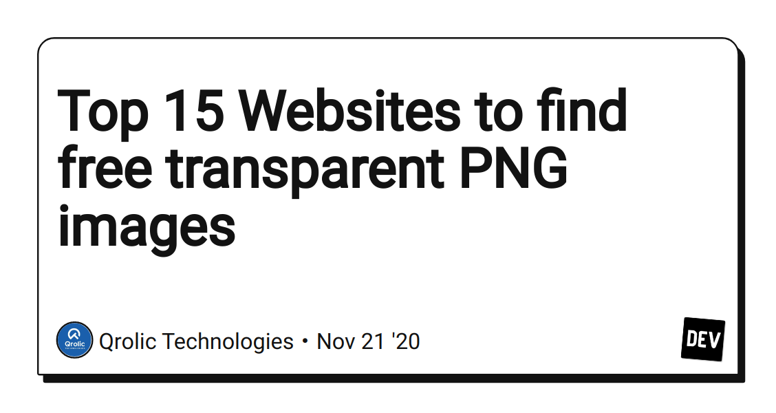 Top 15 Websites to find free transparent PNG images