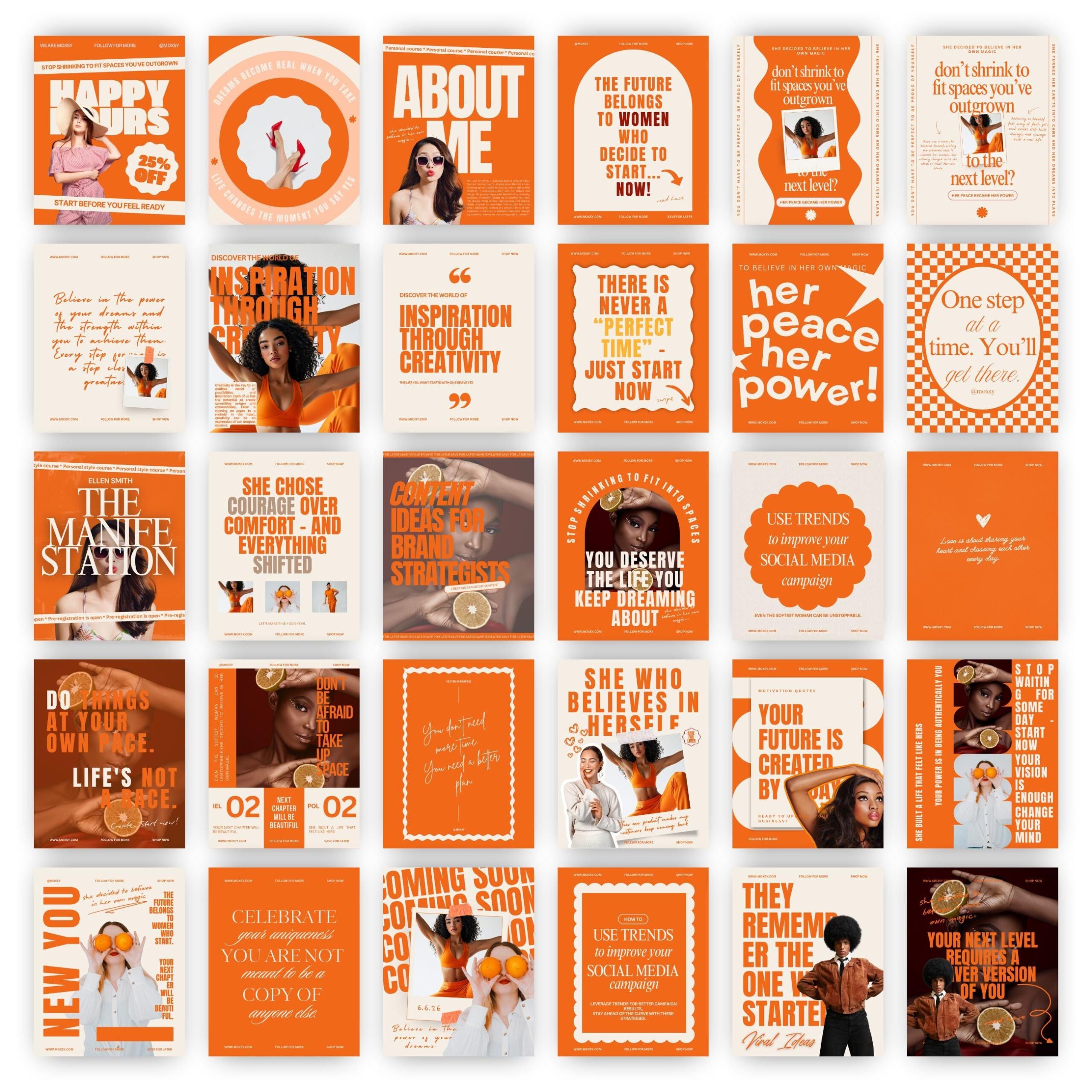 150 modèles Instagram audacieux : articles narratifs, faits saillants IG (modifiables sur toile, téléchargement numérique)