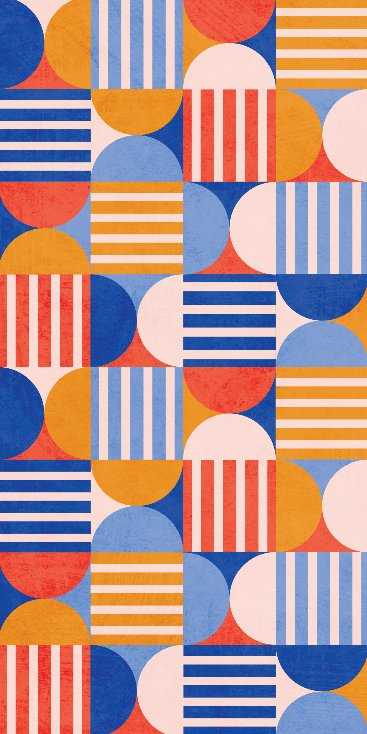Retro Geometric Shapes Pattern – colorful 70s Stripes