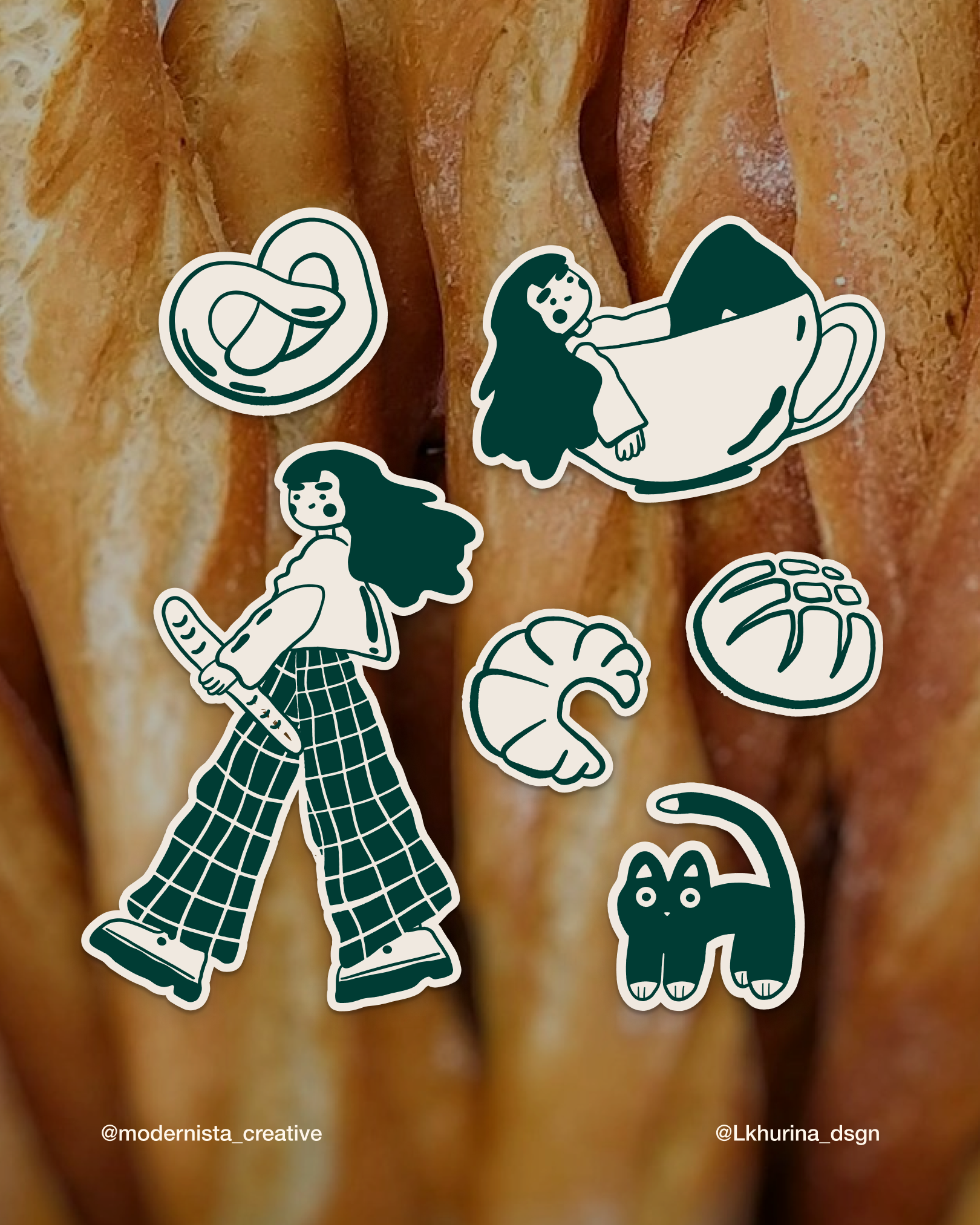 Illustrations | Bakery | Crust&Crumble | Handrawing | Custom