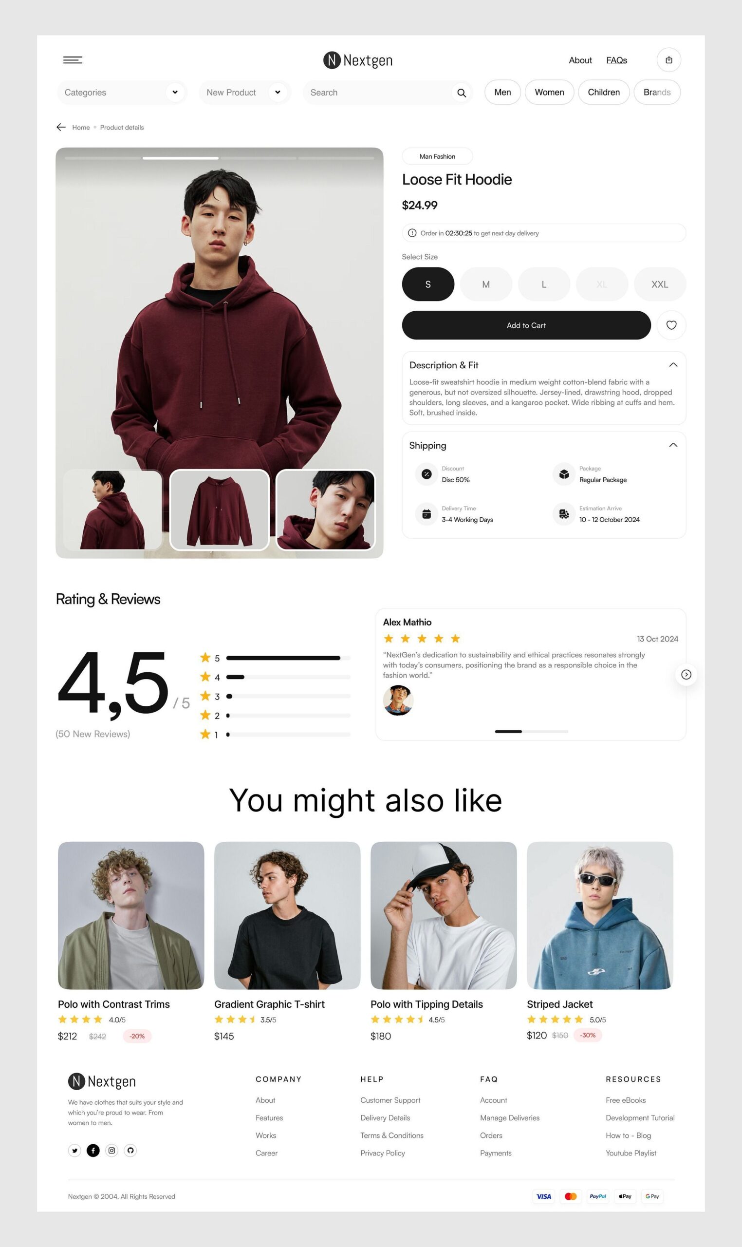 Elevate E-commerce: Product Page & Cart UI Design | Premium Website Design