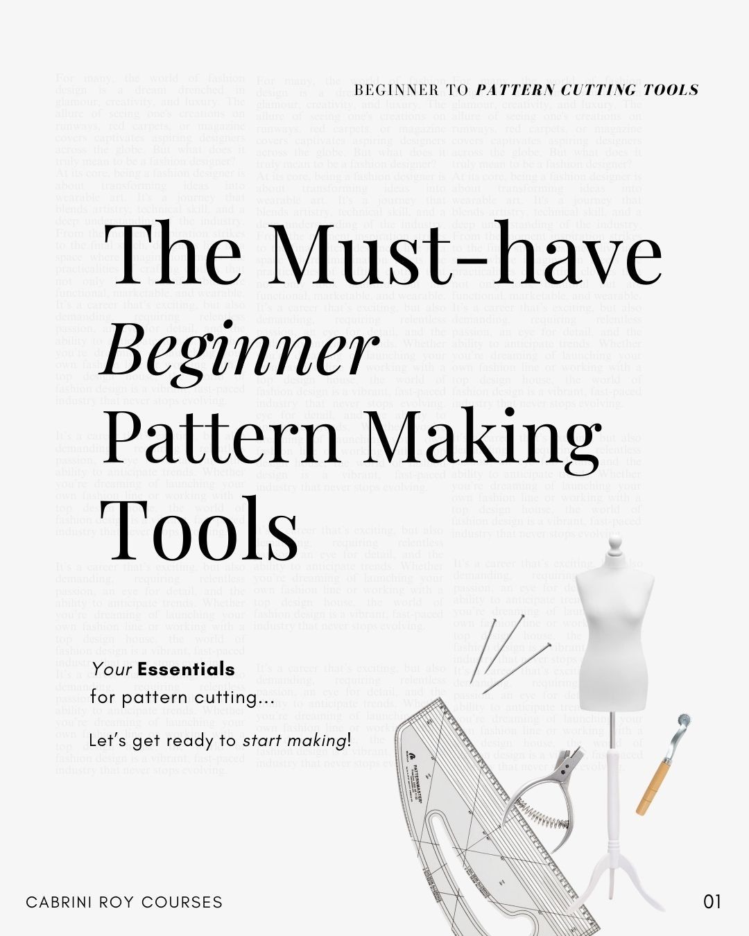 Beginner Pattern Making Tools