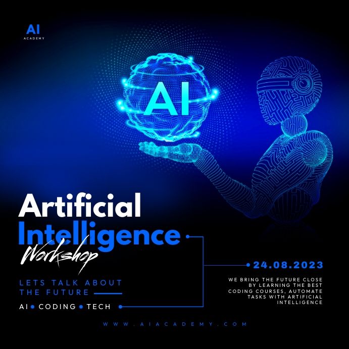 Artificial intelligence workshop flyer Template