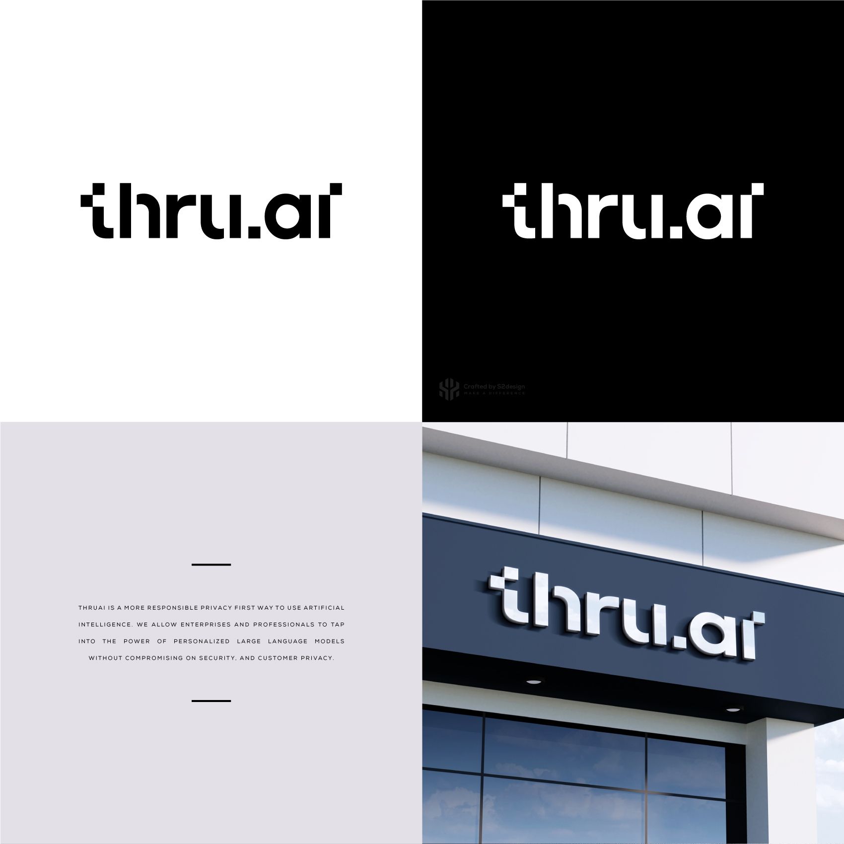 thru.ai Pixelated Text Logo