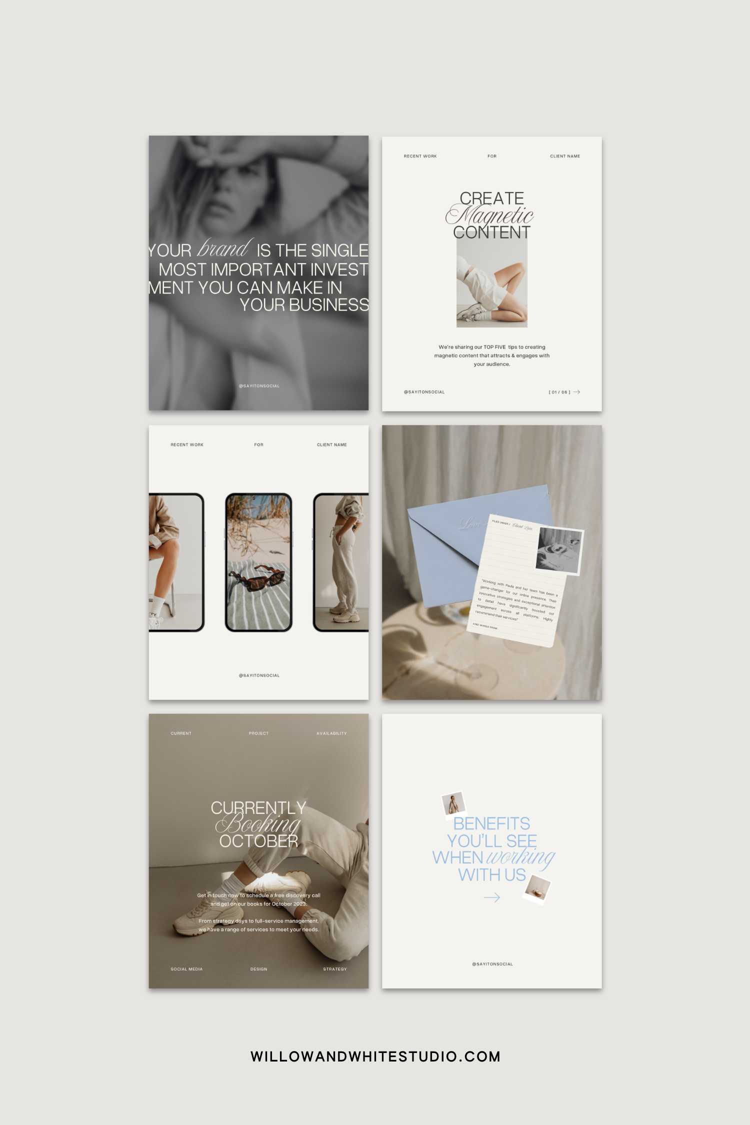 Editorial Social Media Templates for a Social Media Management Agency
