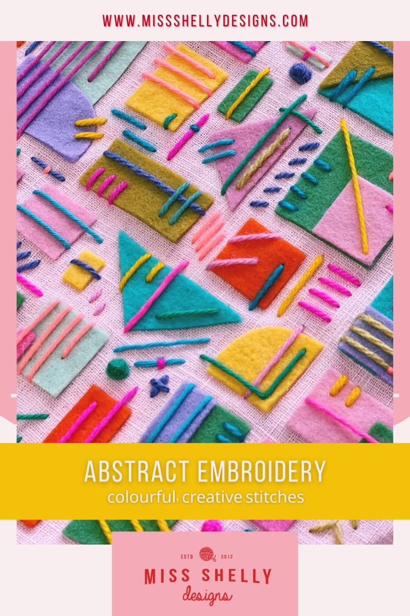 Abstract Embroidery by Miss Shelly Designs
