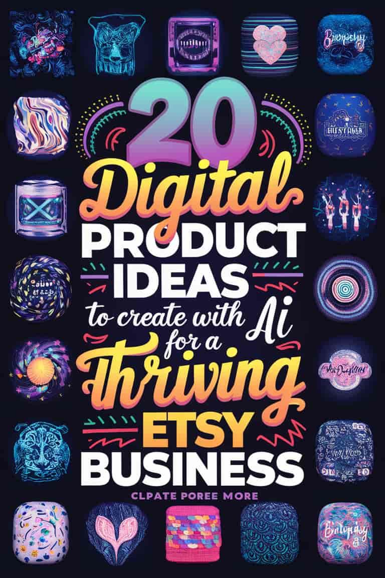 🚀 20 Digital Product Ideas to Create with AI for a Thriving Etsy Business! 🌟