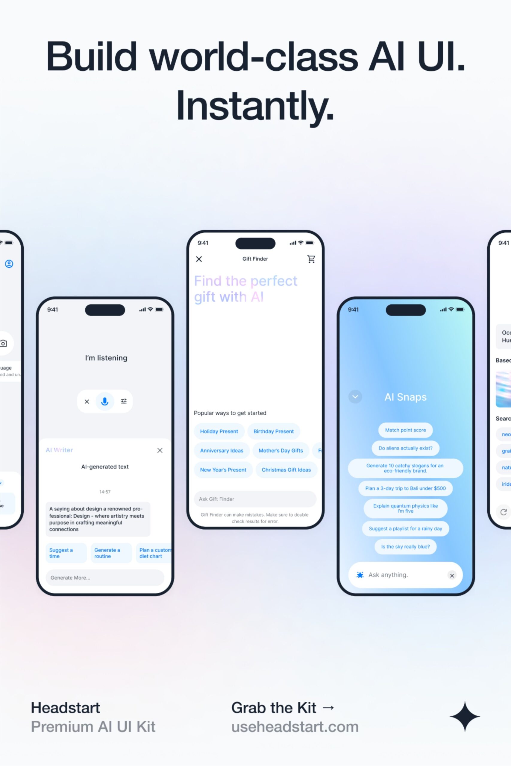 Headstart Premium AI UI Kit
