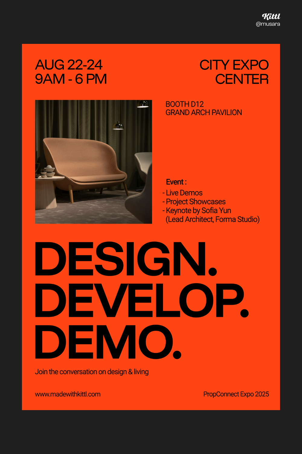 Architecture Expo/Event Flyer Kittl Design Template