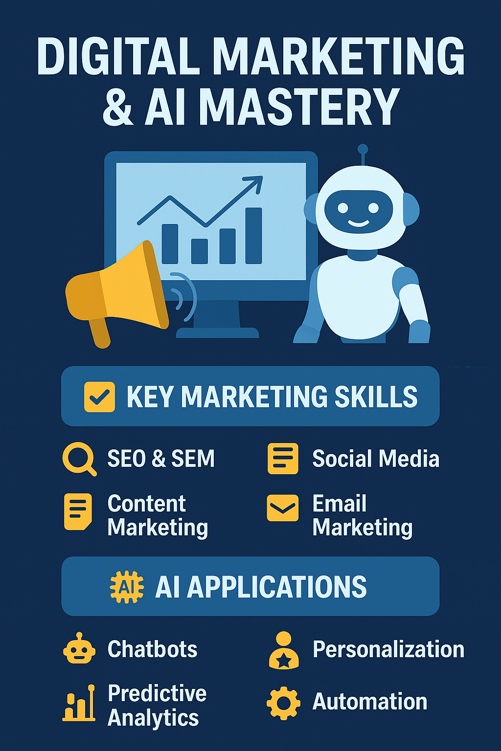 Digital Marketing & AI Mastery: Essential Skills & Smart Automation