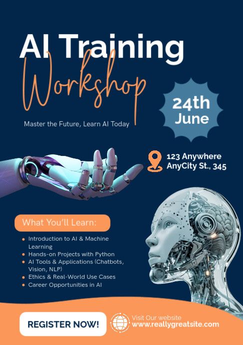 Professional Ai Training Workshop Flyer Template A2