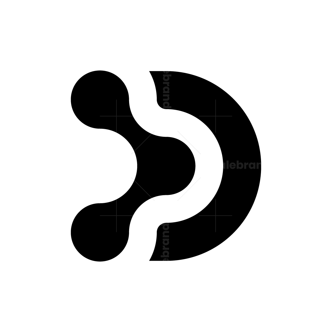 Minimal Digital Letter D Logo