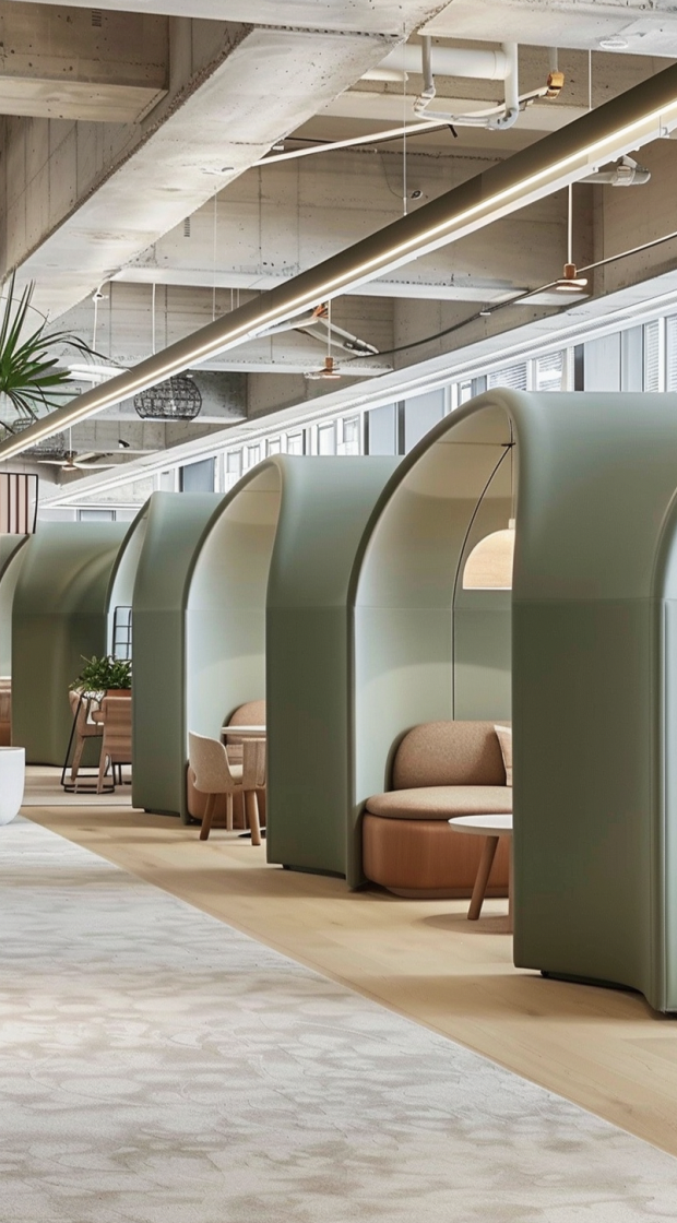 Contemporary Workspace Pods – Sage