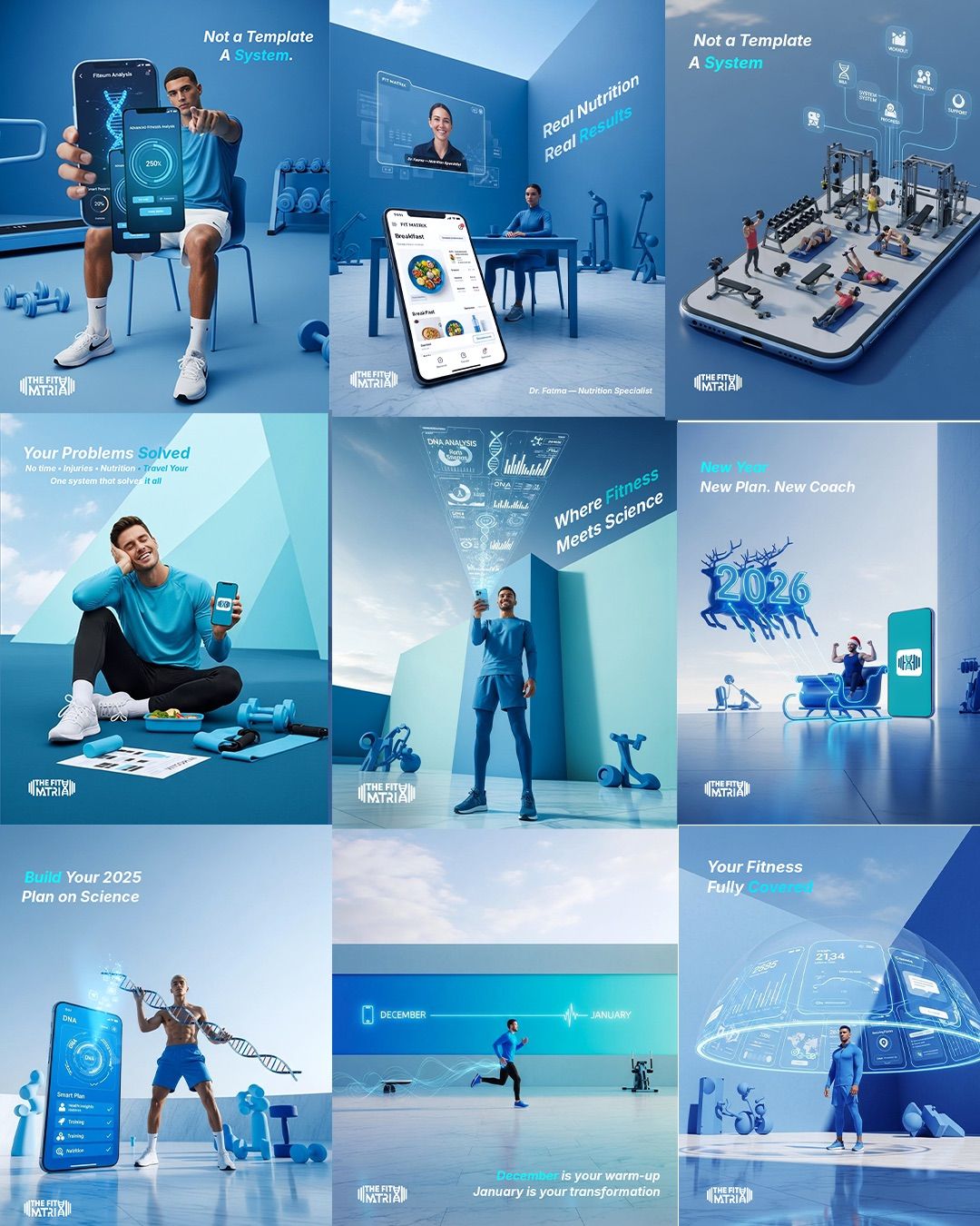 Campaign social media Fitness | app Fit matrix