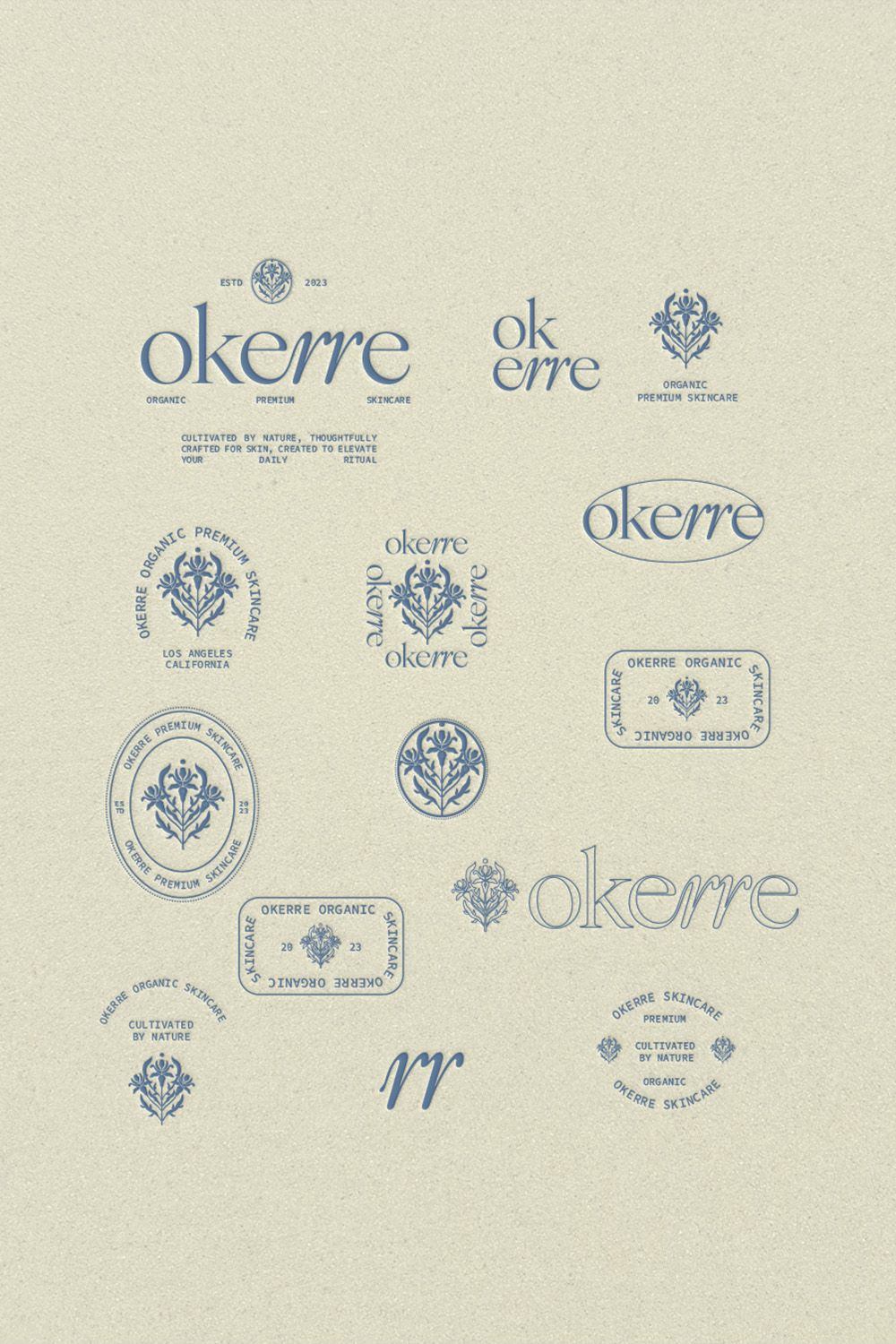 Botanical Luxury Logo Suite | Organic Skincare Brand Identity Design