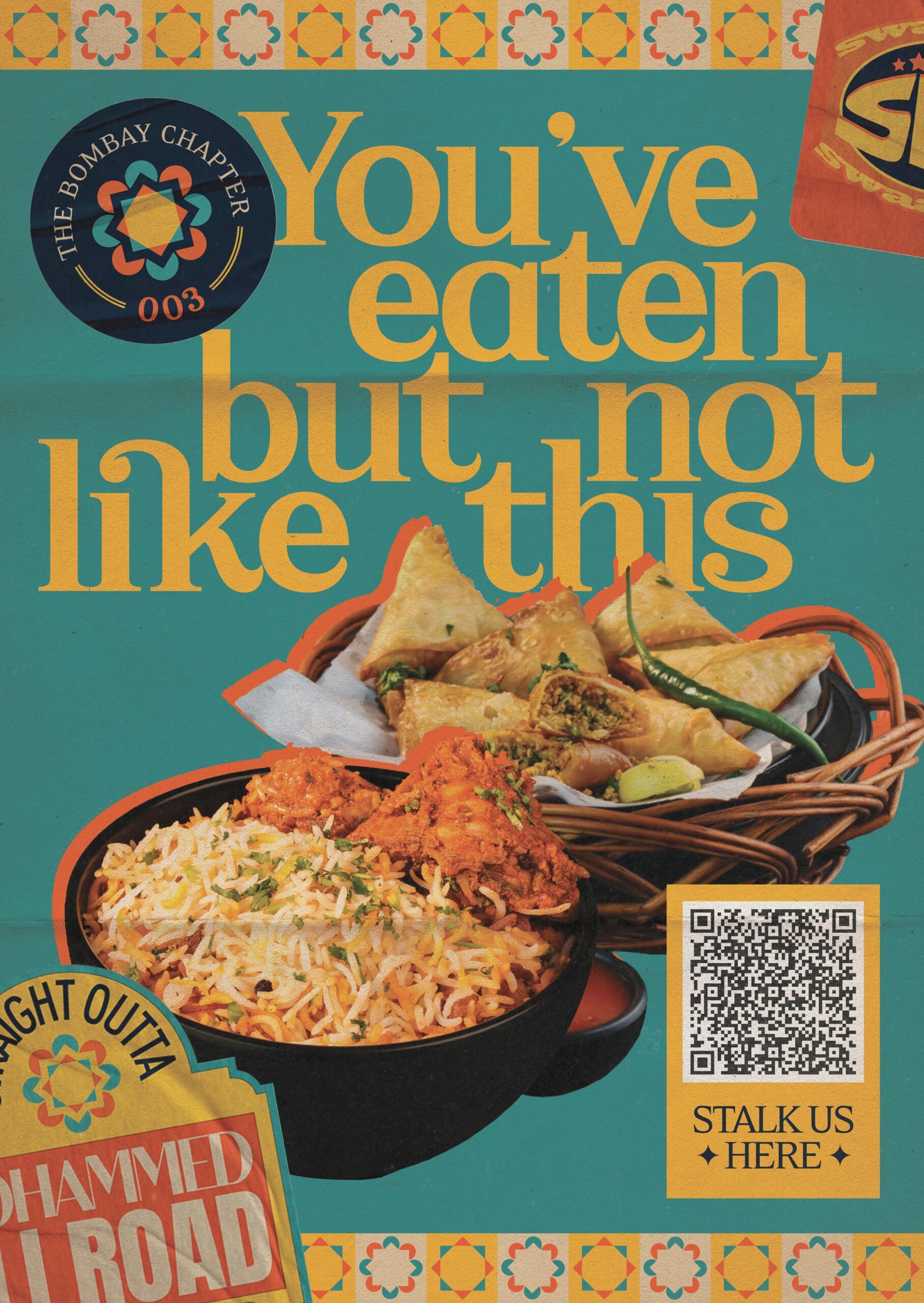 The Bombay Chapter 003 | Indian Restaurant Poster Design – Bold Bombay Branding