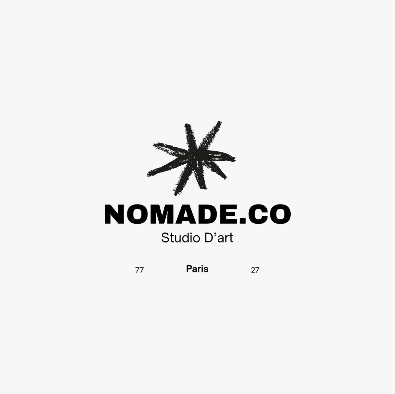 Noir Et Blanc Moderne Minimaliste Illustratif Studio Art Logo