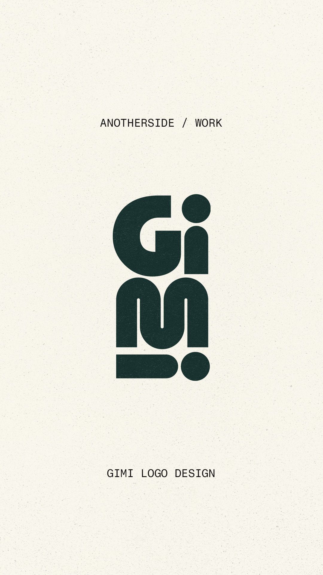 Gimi | Bold Chunky Geometric Sans Serif Vertical Logo for Matcha Brand | By Anotherside