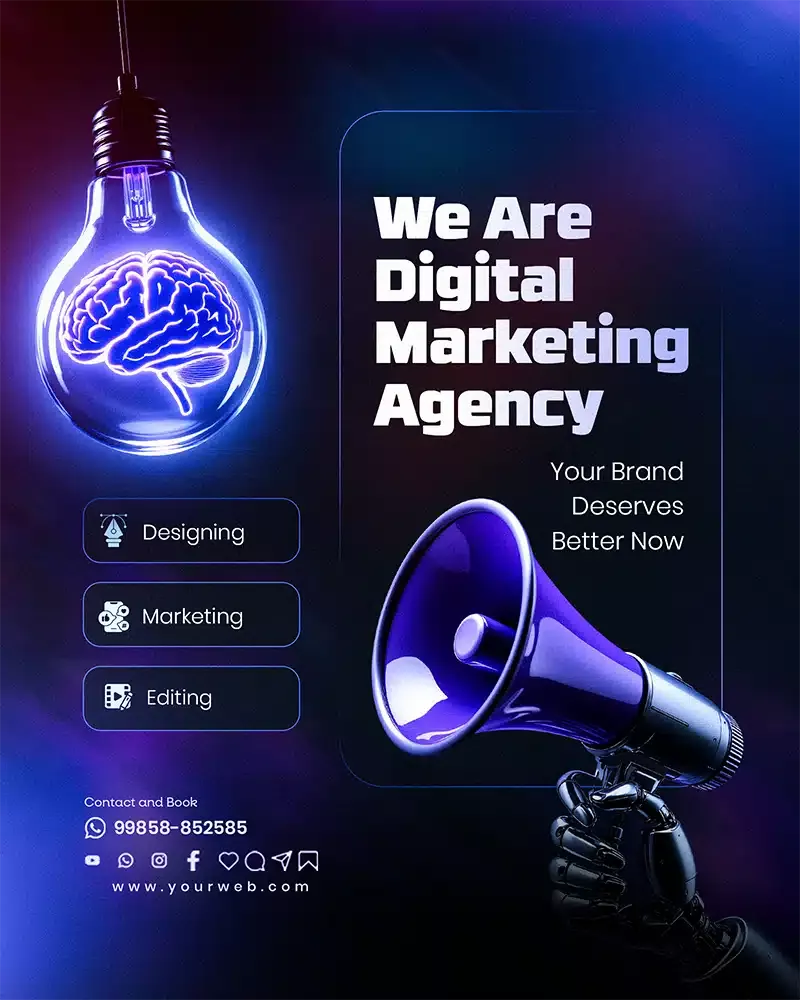Digital Marketing Agency Services PSD Template
