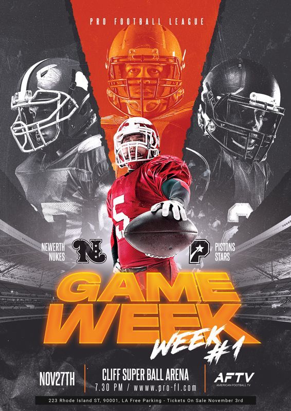 Download PSD Football Flyer Template