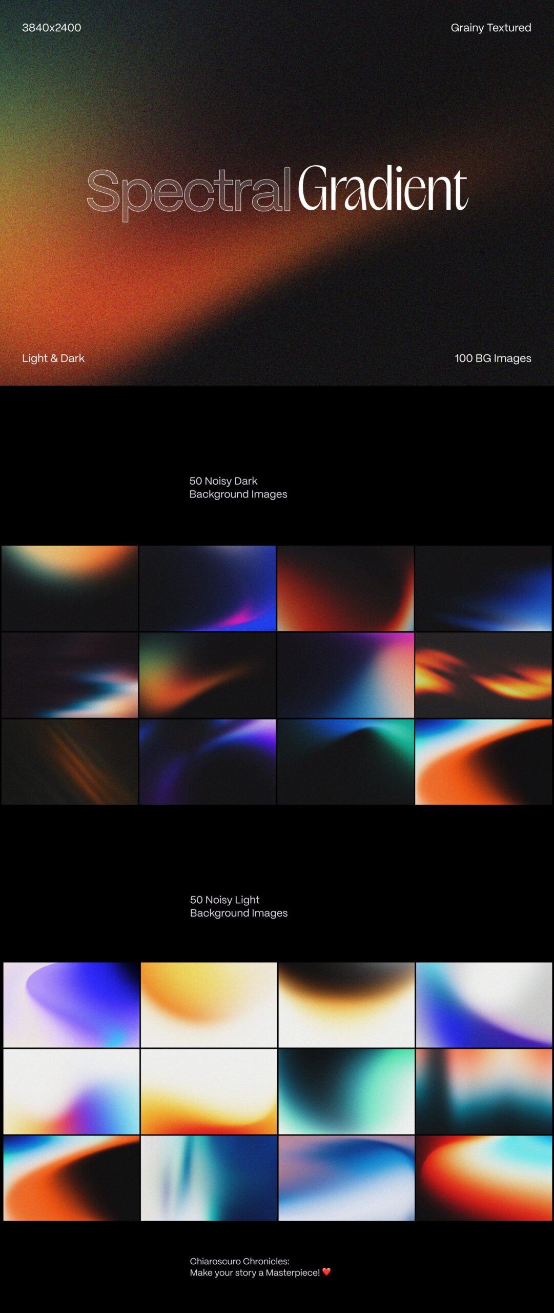 Spectral Gradient | Noisy Textured Background Pack