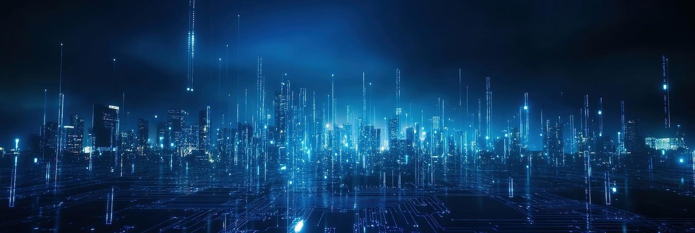 Digital blue circuit board design for modern technologythemed web banners | Premium AI-generated image