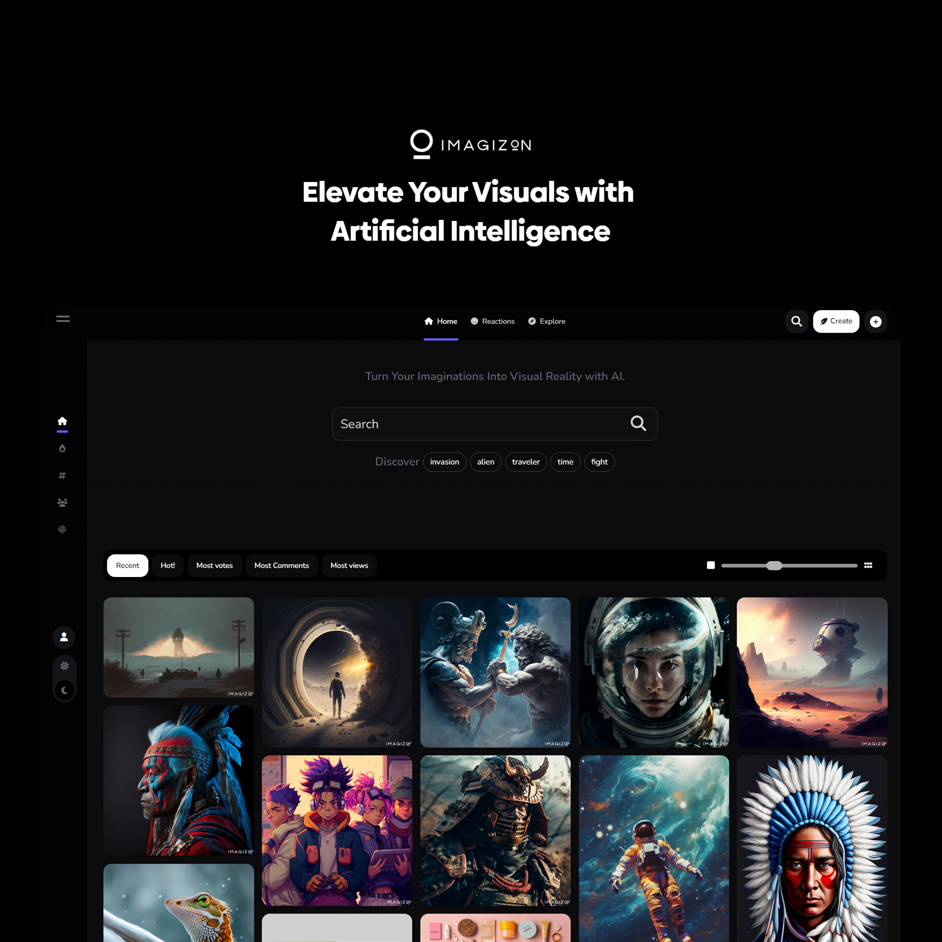 AI Image generator Web design