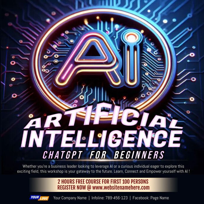 Copy of AI Courses Event Ad Flyer