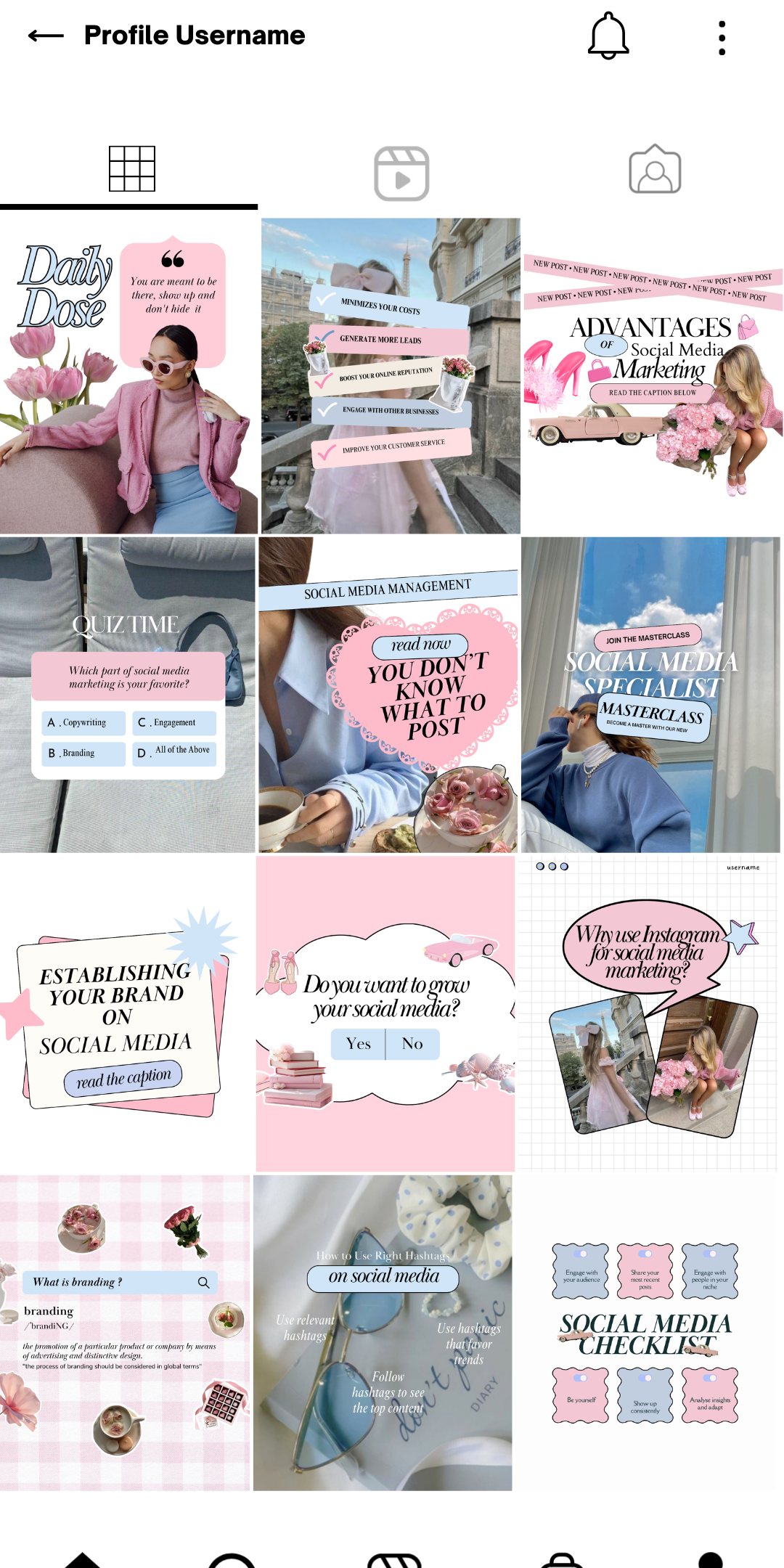 Instagram Marketing Templates for Social Media Managers: Posts & Stories Bundle