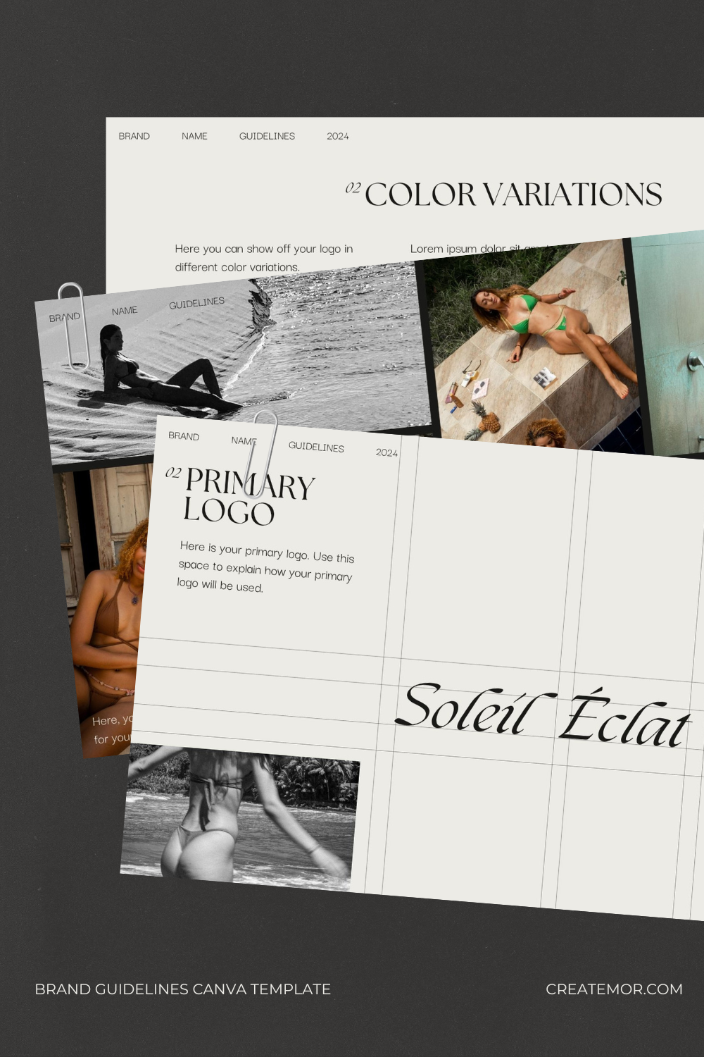 Minimalist Brand Guidelines Layout for Canva — Create Mor