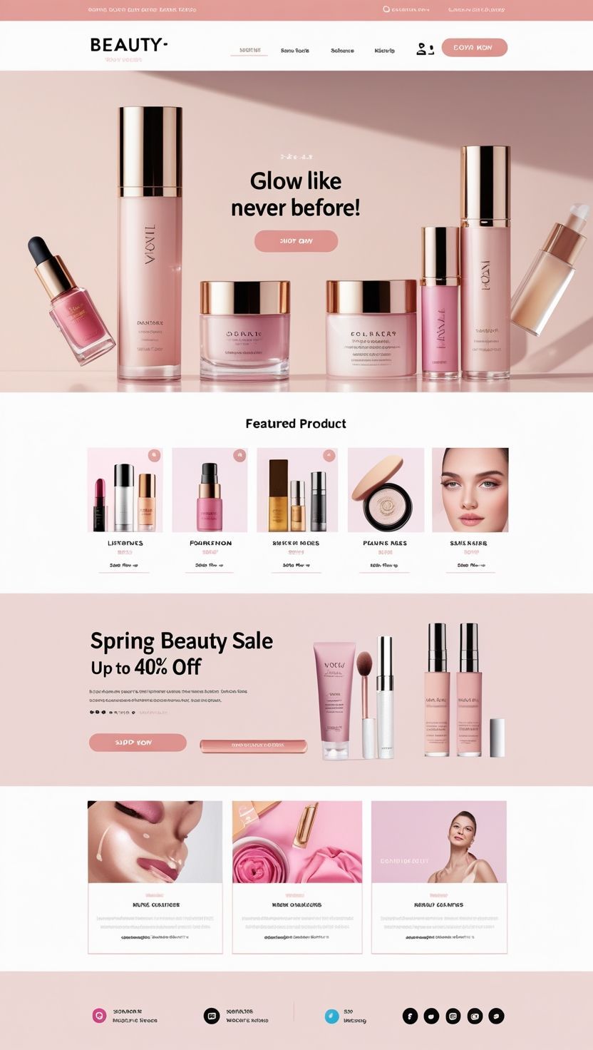 Organic Beauty – Natural Cosmetics Store Landing Page