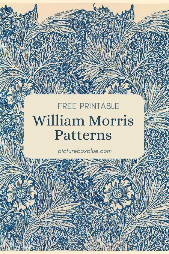 Free William Morris designs, Patterns and Flowers to Download