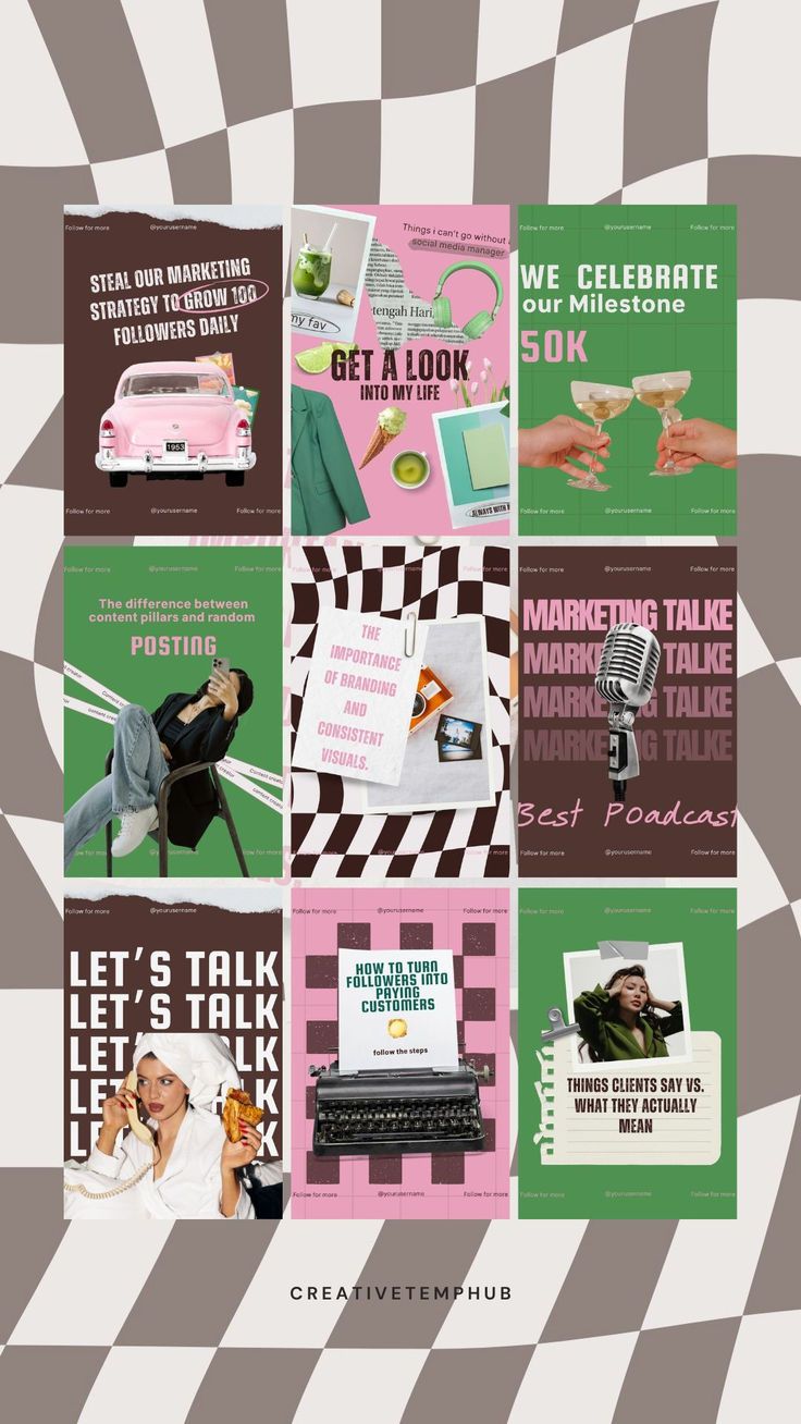 Instagram Template Designs, Social Media Manager Post Ideas, Content Creator Post