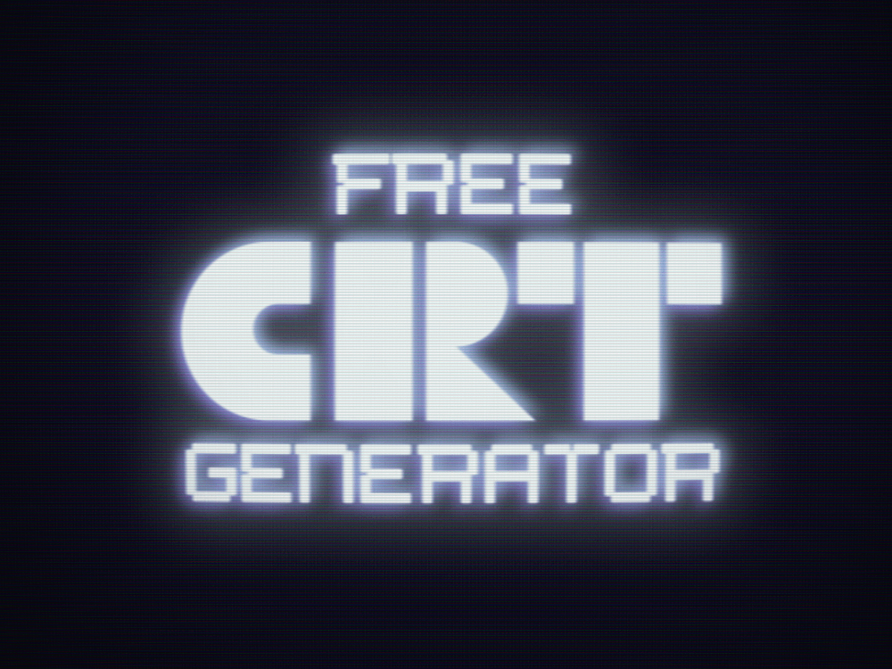 Free CRT TV Generator psd template – Brrwd Time