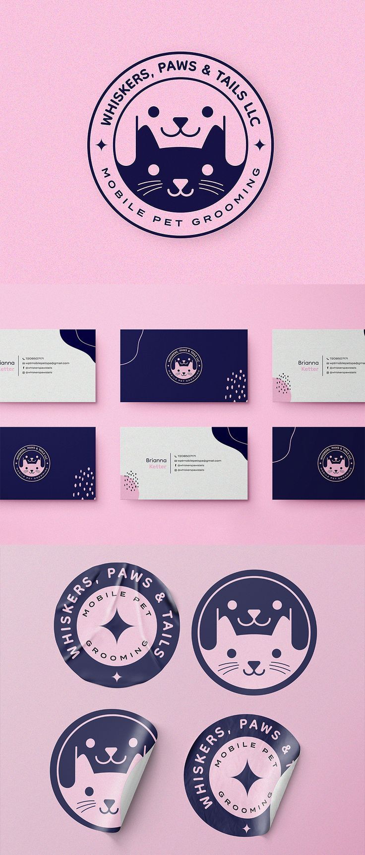 Whiskers, Paws & Tails Pet Grooming Business Card – World’s No.1 Business Card Directory