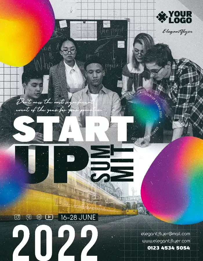 Free Startup Summit Flyer Template – Download Free PSD Designs