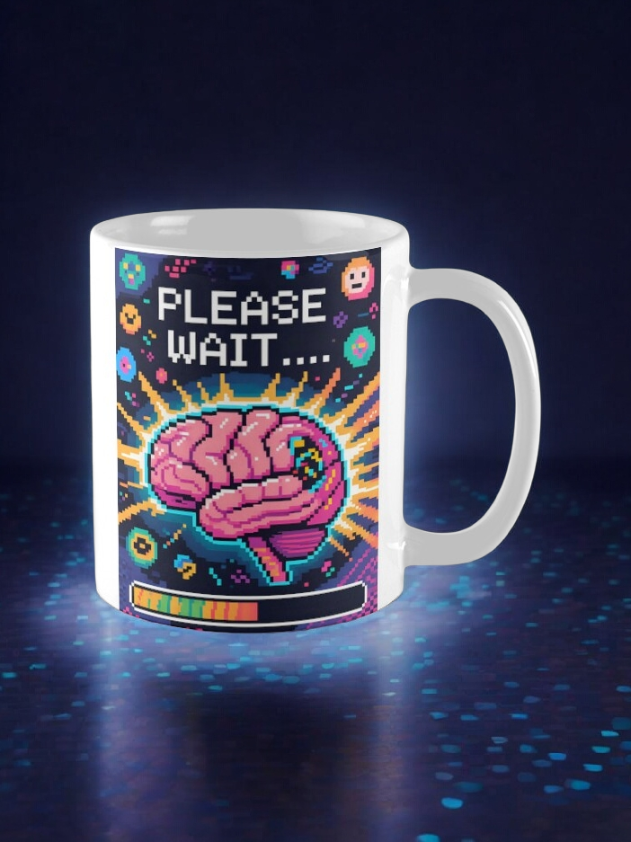 Please Wait… Brain Booting ☕ Morning Pixel Mood