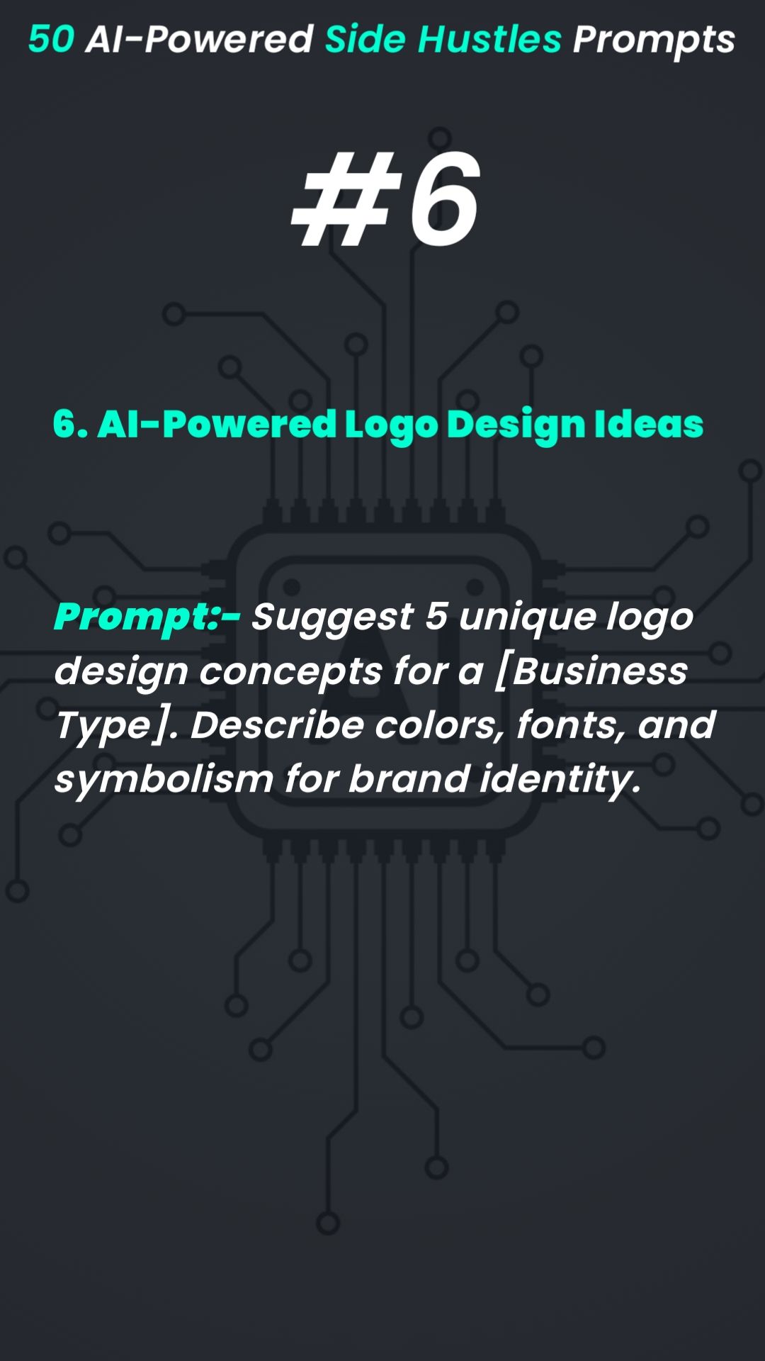 AI Logo Design Ideas prompt : Creative & Unique Concepts