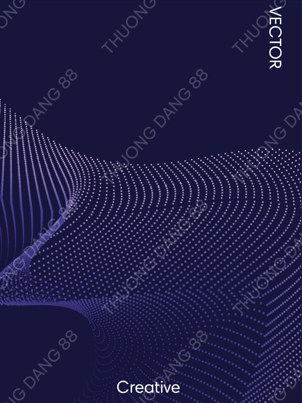 Futuristic Particle Wave Background with Flowing Dots on Gradient