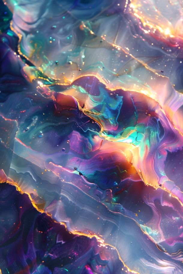 Iridescent Abstract Digital Papers, Abstract Texture Images, Aesthetic Clipart, Digital Craft