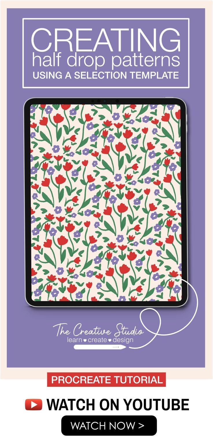 Learn How to Create a Half Drop Seamless Pattern in Procreate Using Custom Actions