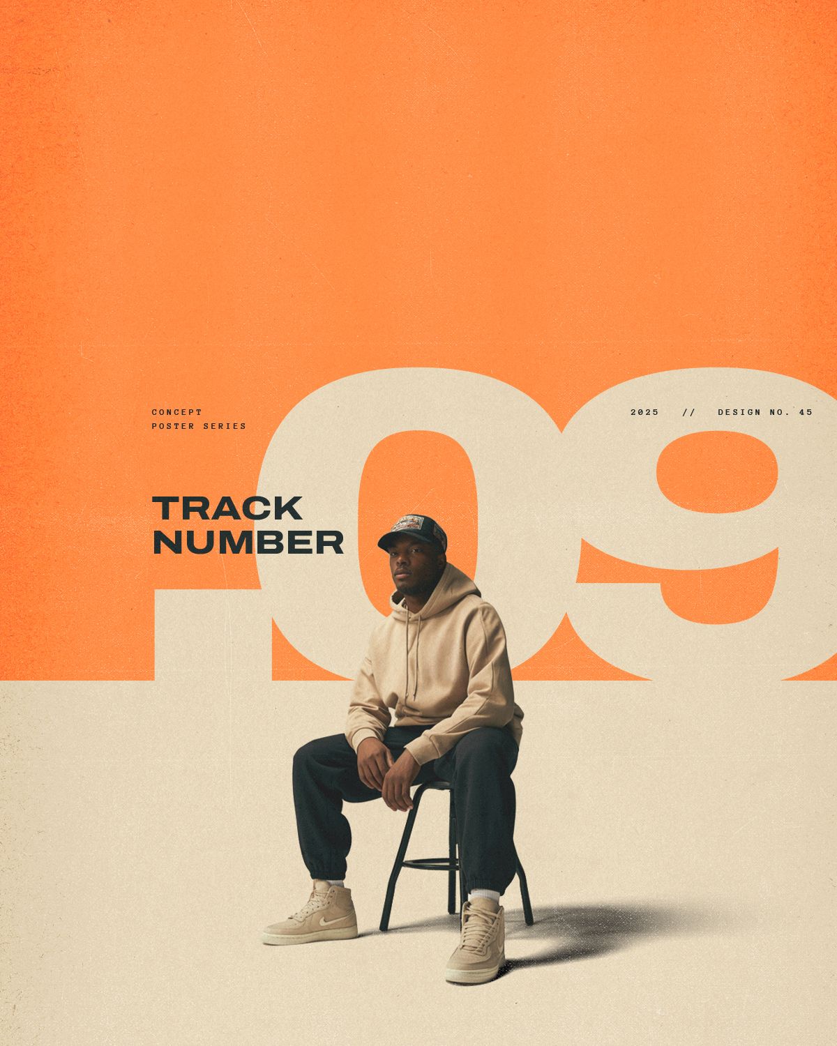 Minimal Urban Poster Design – Bold Layouts with Retro Texture & Editorial Vibes