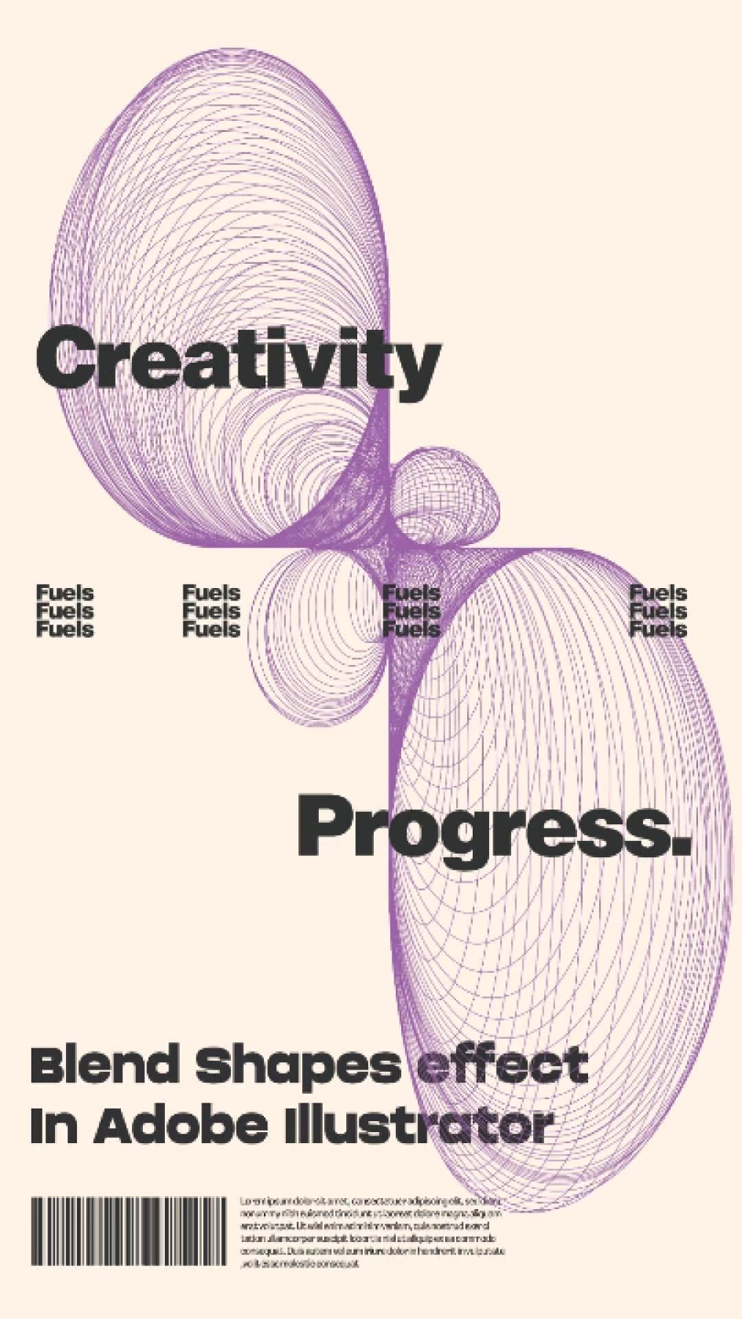 Here’s how to create a blend shapes effect in Adobe Illustrator