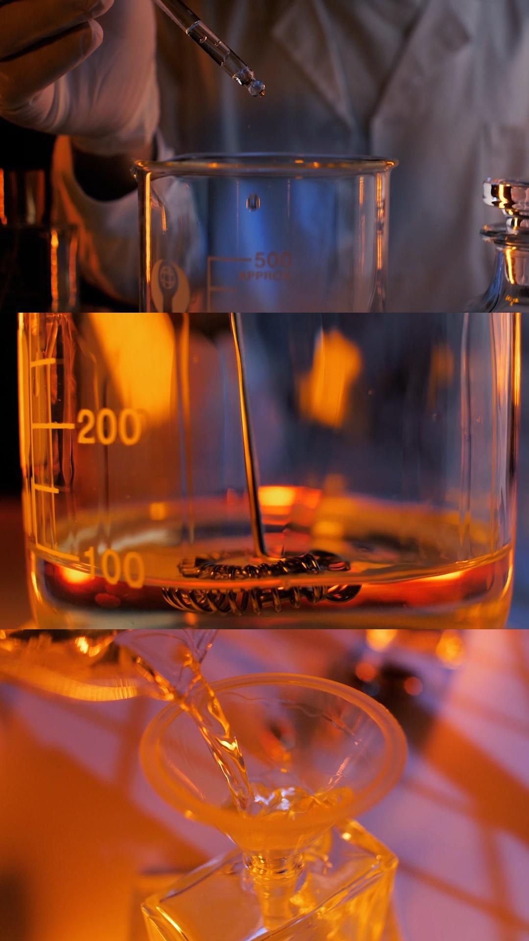 Premium perfume product video ideas with lab props