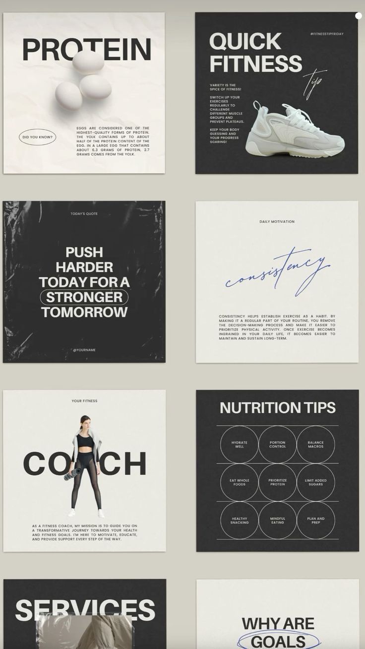 brightly delicate modern elegant classy feminine aesthetic fitness center social media design