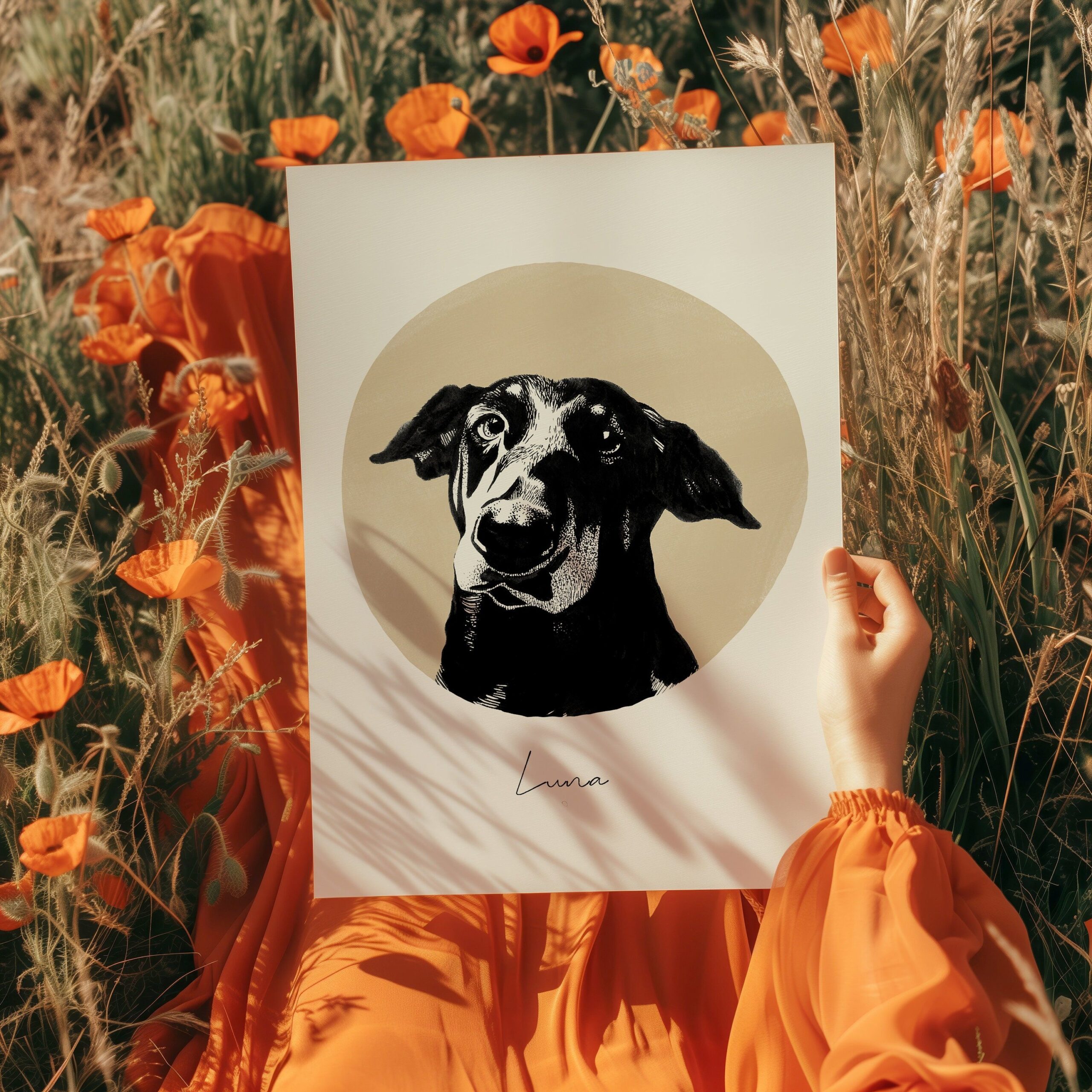 Portrait d’animal de compagnie personnalisé : aquarelle peinte à la main, animal de compagnie commémoratif