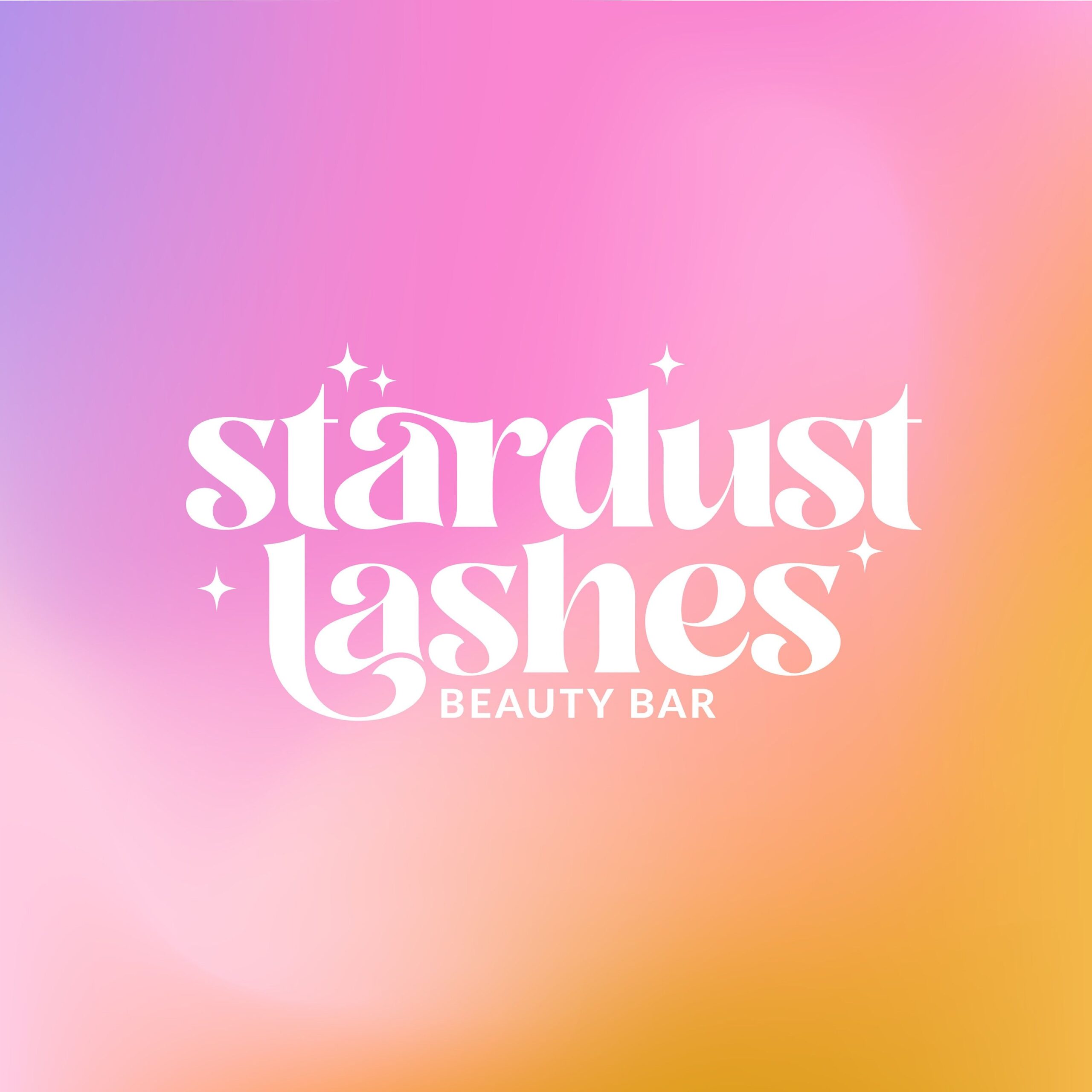 Beauty Logo Stamp, Stars Gradient Logo, Retro Branding Kit, Hair Nail Lash Logo, Pink Fashion Logo, Aura Aesthetic Logo Semi Custom Logo Kit