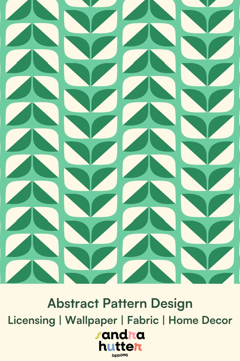 Green abstract seamless pattern design