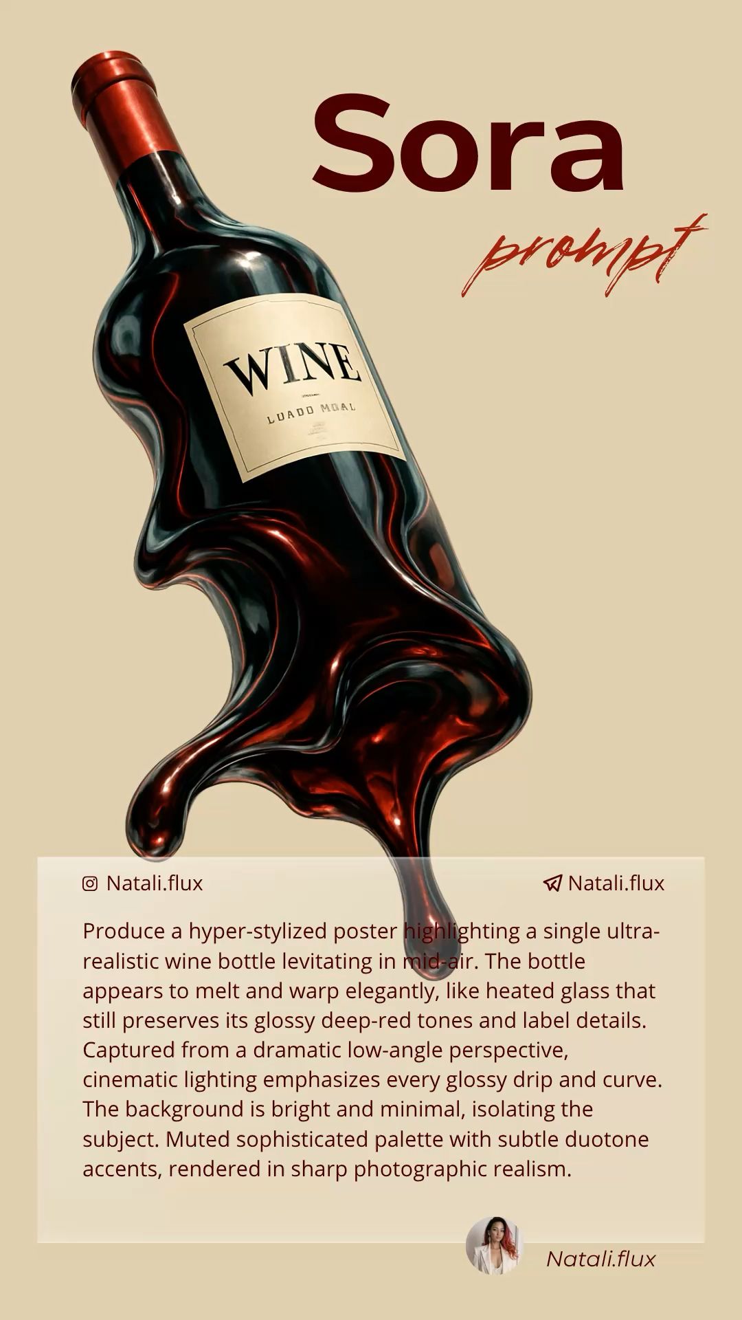 Бутылка вина в 3D стиле